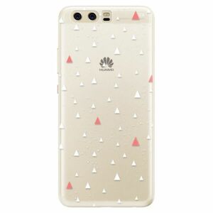 Silikonové pouzdro iSaprio - Abstract Triangles 02 - white - Huawei P10 obraz