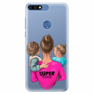 Silikonové pouzdro iSaprio - Super Mama - Boy and Girl - Huawei Honor 7C obraz