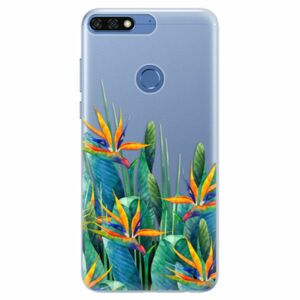Silikonové pouzdro iSaprio - Exotic Flowers - Huawei Honor 7C obraz