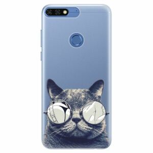 Silikonové pouzdro iSaprio - Crazy Cat 01 - Huawei Honor 7C obraz