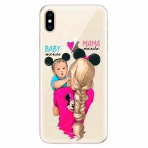 Silikonové pouzdro iSaprio - Mama Mouse Blonde and Boy - iPhone XS Max obraz