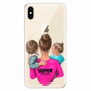 Silikonové pouzdro iSaprio - Super Mama - Boy and Girl - iPhone XS Max obraz