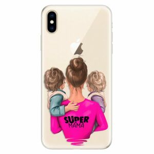 Silikonové pouzdro iSaprio - Super Mama - Two Boys - iPhone XS Max obraz