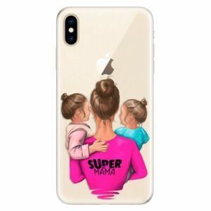 Silikonové pouzdro iSaprio - Super Mama - Two Girls - iPhone XS Max obraz