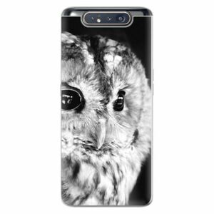Odolné silikonové pouzdro iSaprio - BW Owl - Samsung Galaxy A80 obraz