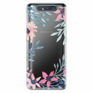 Odolné silikonové pouzdro iSaprio - Leaves and Flowers - Samsung Galaxy A80 obraz