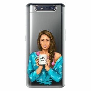 Odolné silikonové pouzdro iSaprio - Coffe Now - Brunette - Samsung Galaxy A80 obraz