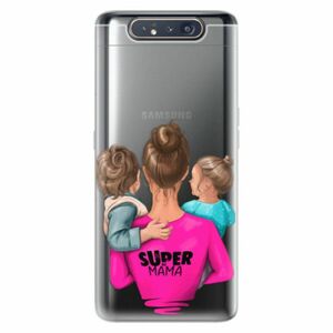 Odolné silikonové pouzdro iSaprio - Super Mama - Boy and Girl - Samsung Galaxy A80 obraz