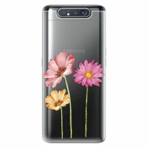 Odolné silikonové pouzdro iSaprio - Three Flowers - Samsung Galaxy A80 obraz