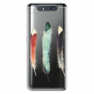 Odolné silikonové pouzdro iSaprio - Three Feathers - Samsung Galaxy A80 obraz