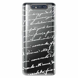 Odolné silikonové pouzdro iSaprio - Handwriting 01 - white - Samsung Galaxy A80 obraz