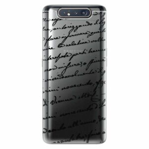 Odolné silikonové pouzdro iSaprio - Handwriting 01 - black - Samsung Galaxy A80 obraz
