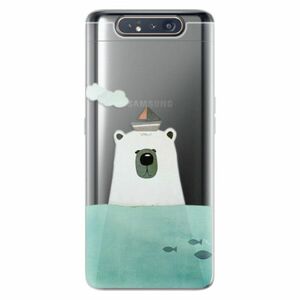 Odolné silikonové pouzdro iSaprio - Bear With Boat - Samsung Galaxy A80 obraz