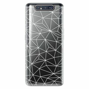 Odolné silikonové pouzdro iSaprio - Abstract Triangles 03 - white - Samsung Galaxy A80 obraz
