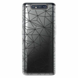 Odolné silikonové pouzdro iSaprio - Abstract Triangles 03 - black - Samsung Galaxy A80 obraz