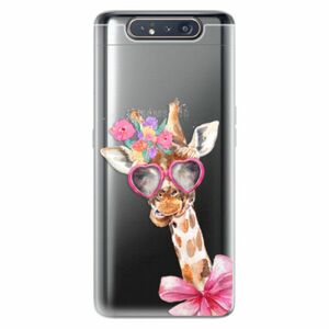 Odolné silikonové pouzdro iSaprio - Lady Giraffe - Samsung Galaxy A80 obraz