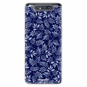 Odolné silikonové pouzdro iSaprio - Blue Leaves 05 - Samsung Galaxy A80 obraz