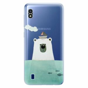 Odolné silikonové pouzdro iSaprio - Bear With Boat - Samsung Galaxy A10 obraz