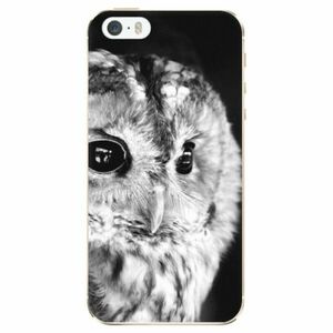 Odolné silikonové pouzdro iSaprio - BW Owl - iPhone 5/5S/SE obraz