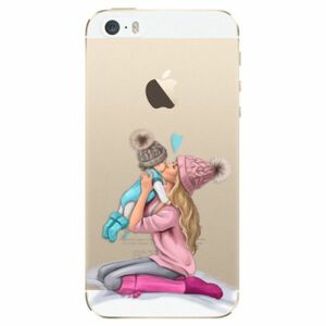 Odolné silikonové pouzdro iSaprio - Kissing Mom - Blond and Boy - iPhone 5/5S/SE obraz