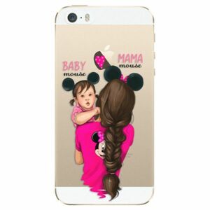 Odolné silikonové pouzdro iSaprio - Mama Mouse Brunette and Girl - iPhone 5/5S/SE obraz