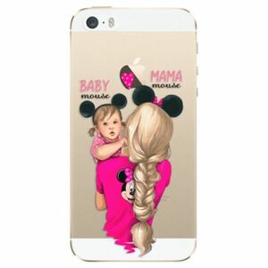 Odolné silikonové pouzdro iSaprio - Mama Mouse Blond and Girl - iPhone 5/5S/SE obraz
