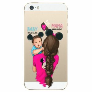 Odolné silikonové pouzdro iSaprio - Mama Mouse Brunette and Boy - iPhone 5/5S/SE obraz