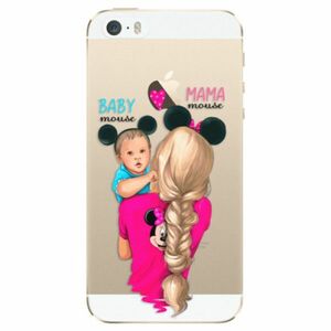 Odolné silikonové pouzdro iSaprio - Mama Mouse Blonde and Boy - iPhone 5/5S/SE obraz