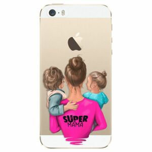 Odolné silikonové pouzdro iSaprio - Super Mama - Boy and Girl - iPhone 5/5S/SE obraz