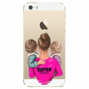 Odolné silikonové pouzdro iSaprio - Super Mama - Two Boys - iPhone 5/5S/SE obraz