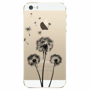 Odolné silikonové pouzdro iSaprio - Three Dandelions - black - iPhone 5/5S/SE obraz
