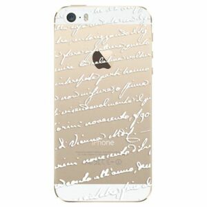 Odolné silikonové pouzdro iSaprio - Handwriting 01 - white - iPhone 5/5S/SE obraz