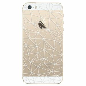 Odolné silikonové pouzdro iSaprio - Abstract Triangles 03 - white - iPhone 5/5S/SE obraz
