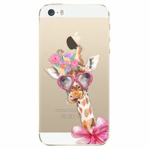 Odolné silikonové pouzdro iSaprio - Lady Giraffe - iPhone 5/5S/SE obraz