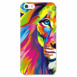 Odolné silikonové pouzdro iSaprio - Rainbow Lion - iPhone 5/5S/SE obraz