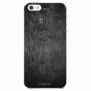 Odolné silikonové pouzdro iSaprio - Black Wood 13 - iPhone 5/5S/SE obraz