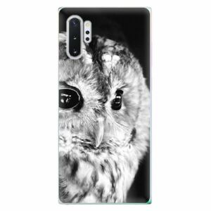 Odolné silikonové pouzdro iSaprio - BW Owl - Samsung Galaxy Note 10+ obraz