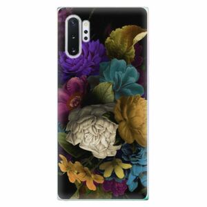 Odolné silikonové pouzdro iSaprio - Dark Flowers - Samsung Galaxy Note 10+ obraz