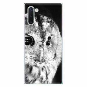 Odolné silikonové pouzdro iSaprio - BW Owl - Samsung Galaxy Note 10 obraz