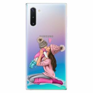 Odolné silikonové pouzdro iSaprio - Kissing Mom - Brunette and Girl - Samsung Galaxy Note 10 obraz
