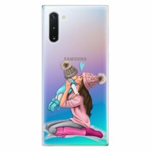 Odolné silikonové pouzdro iSaprio - Kissing Mom - Brunette and Boy - Samsung Galaxy Note 10 obraz