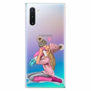 Odolné silikonové pouzdro iSaprio - Kissing Mom - Blond and Girl - Samsung Galaxy Note 10 obraz