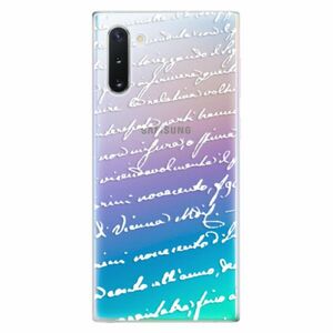 Odolné silikonové pouzdro iSaprio - Handwriting 01 - white - Samsung Galaxy Note 10 obraz