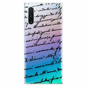 Odolné silikonové pouzdro iSaprio - Handwriting 01 - black - Samsung Galaxy Note 10 obraz