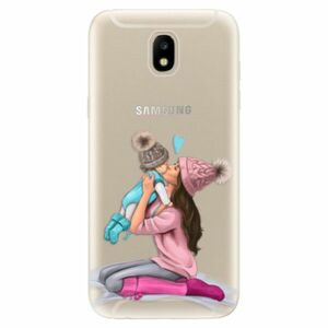 Odolné silikonové pouzdro iSaprio - Kissing Mom - Brunette and Boy - Samsung Galaxy J5 2017 obraz