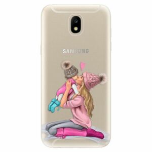 Odolné silikonové pouzdro iSaprio - Kissing Mom - Blond and Girl - Samsung Galaxy J5 2017 obraz