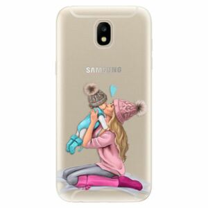Odolné silikonové pouzdro iSaprio - Kissing Mom - Blond and Boy - Samsung Galaxy J5 2017 obraz