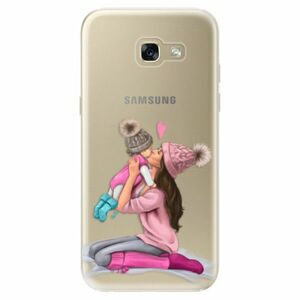 Odolné silikonové pouzdro iSaprio - Kissing Mom - Brunette and Girl - Samsung Galaxy A5 2017 obraz