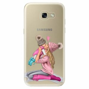 Odolné silikonové pouzdro iSaprio - Kissing Mom - Blond and Girl - Samsung Galaxy A5 2017 obraz