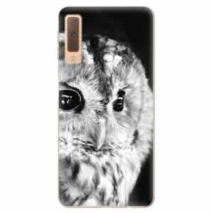 Odolné silikonové pouzdro iSaprio - BW Owl - Samsung Galaxy A7 (2018) obraz
